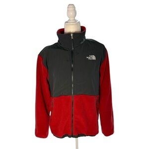 Vintage The North Face Denali Red Gray Fleece Jacket Youth XL Full Zip Outdoor